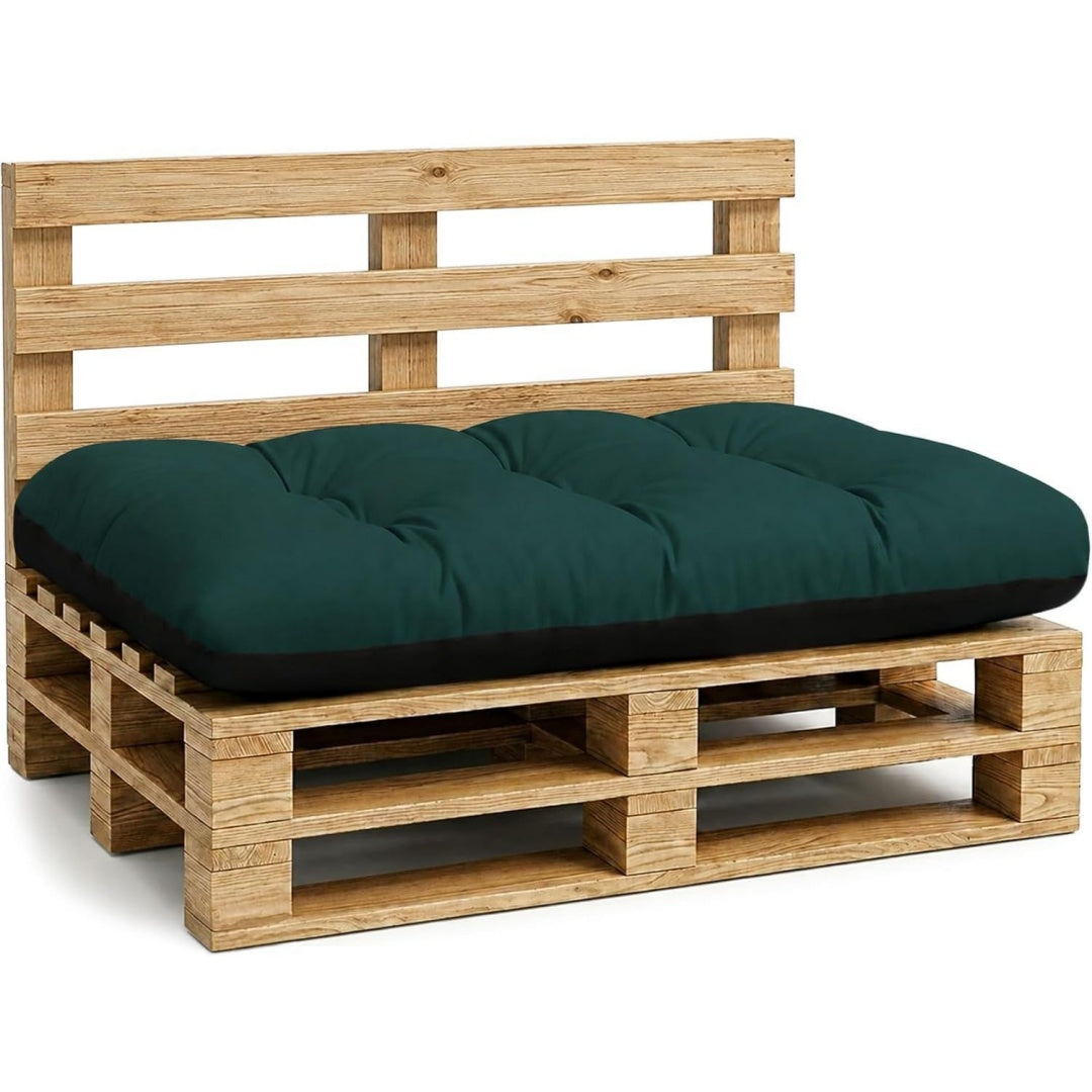 Palettenkissen Outdoor Kissen Sitzkissen 120x80 cm Auflagen fuer Paletten Europaletten Palettensofa und Palettenmoebel Palettenpolster Outdoorkissen Gartenkissen Gruen