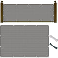 balkon sichtschutz 90 x 110 cm hdpe gewebe windschutz sonnenschutz atmungsaktiv balkonbespannung blickdicht mit kabelbinder und kordel fuer balkon terrasse garten grau
